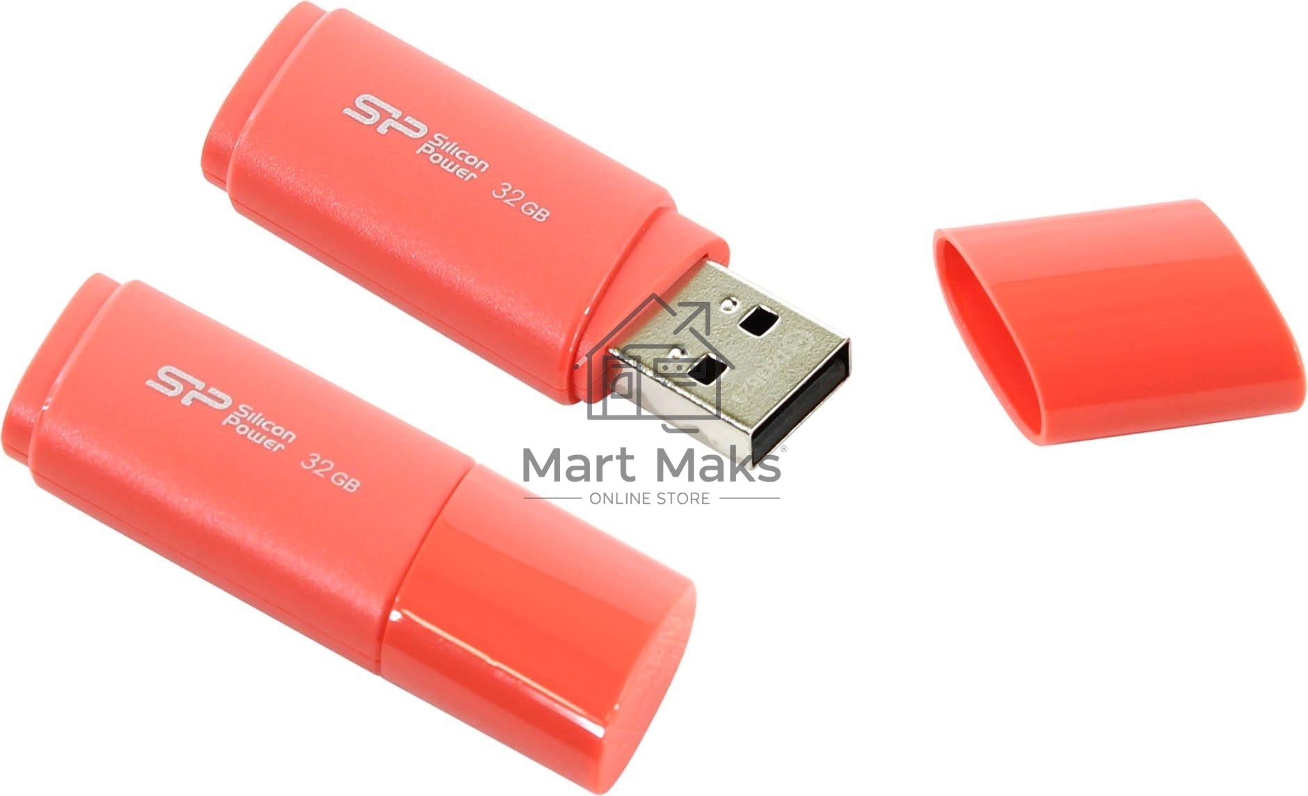 Флешка USB R/W Silicon Power 32Gb Ultima U06 SP032GBUF2U06V1P USB2.0 peach red