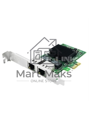 Сетевой адаптер Ethernet LR-LINK 9222HT, Intel I350-AM2, двойной порт RJ45, сетевая карта PCI-Ex1, 10/100/1000 Мбит/с (302472)