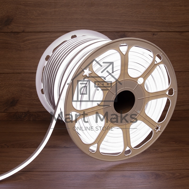 Гибкий неон SMD 8х16мм, двухсторонний, 24В, белый, 120 LED/м, 50м NEON-NIGHT