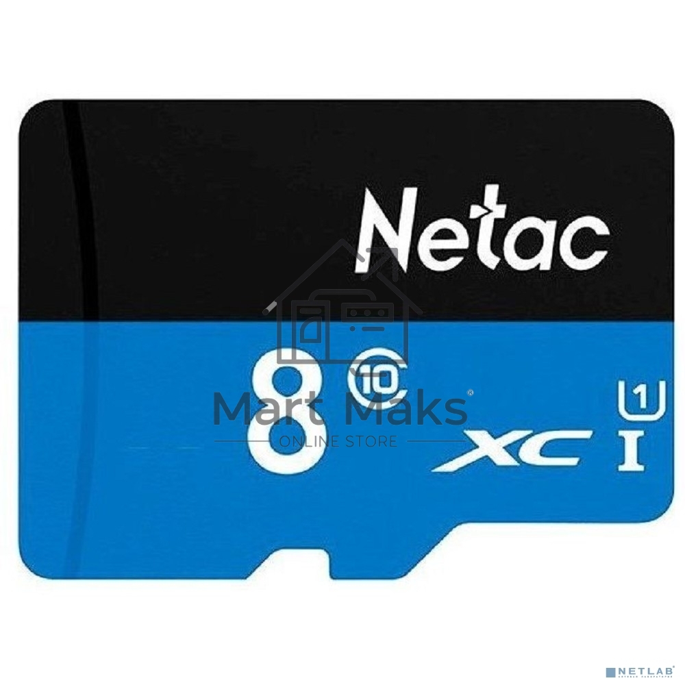 Флеш карта microSDHC 8GB Netac P500 <NT02P500STN-008G-S> (без SD адаптера) 80MB/s