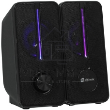 Акустическая система Оклик OK-120U 2.0 черный 6Вт