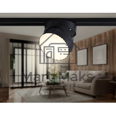 Трековый однофазный светодиодный светильник Ambrella light GL6877 BK черный LED 16W 3000K D115*90