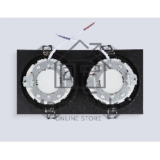 Светильник Ambrella light TN6615/2 BK черный IP44 GX53/2 max 15W 215*110*24