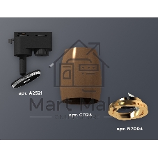 Светильник Ambrella light XT1124004 SCF/PYG кофе песок/золото желтое полированное MR16 GU5.3 (A2521, C1124, N7004)