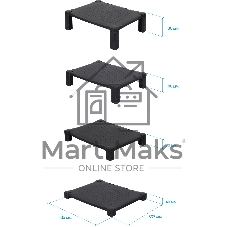 Подставка под монитор Бюрократ Block черный (LZ-303)