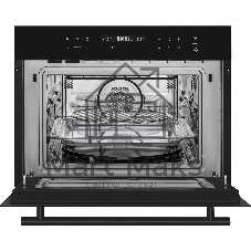 Духовой шкаф компактный встраиваемый с СВЧ Weissgauff OE 446 Black Edition черный