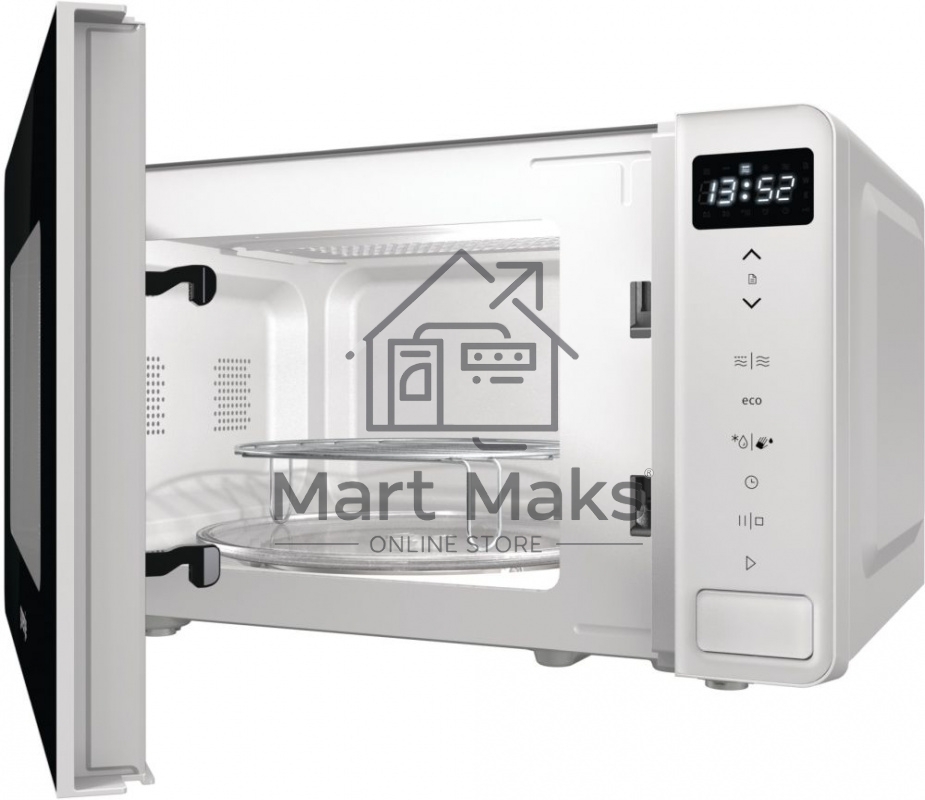 Микроволновая печь Gorenje MO20S4W белый, 20 л, 800 Вт, переключатели - сенсор