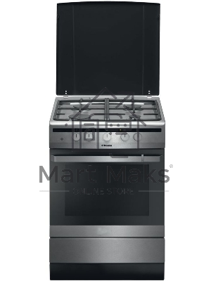 Плита газовая Hansa FCGX62020 серебристый, конфорок 4 шт, духовка 56 л, 60 см x 85 см x 60 см