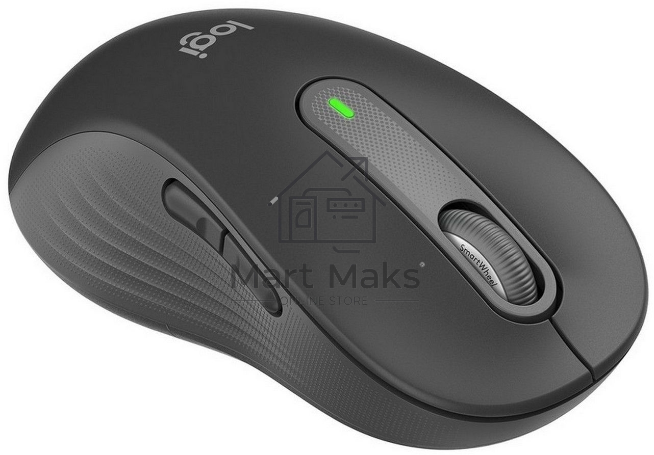 Мышь беспроводная Logitech Signature M650 L LEFT графитовый, 4000 dpi, радиоканал, Bluetooth, USB, кнопки - 5