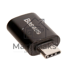 Переходник BASEUS Ingenuity Series Mini OTG, Type-C - USB-A 3.1, черный
