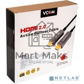 Активный оптический кабель HDMI 19M/M,ver. 2.0, 4K@60 Hz 20m VCOM <D3742A-20M>