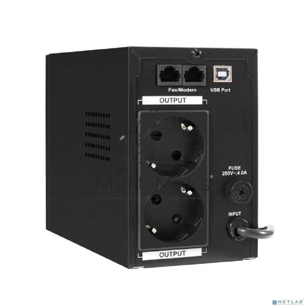 Источник бесперебойного питания ExeGate SpecialPro Smart LLB-500.LCD.AVR.2SH.USB <500VA/300W, LCD, AVR, 2*Schuko, USB, Black>