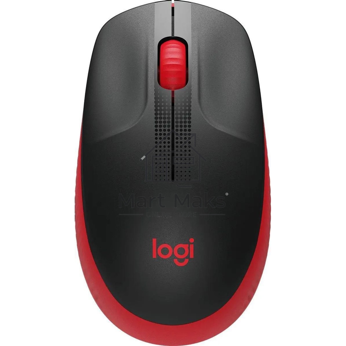 Мышь беспроводная Logitech M190 черный/красный, 1000 dpi, радиоканал, USB, кнопки - 3