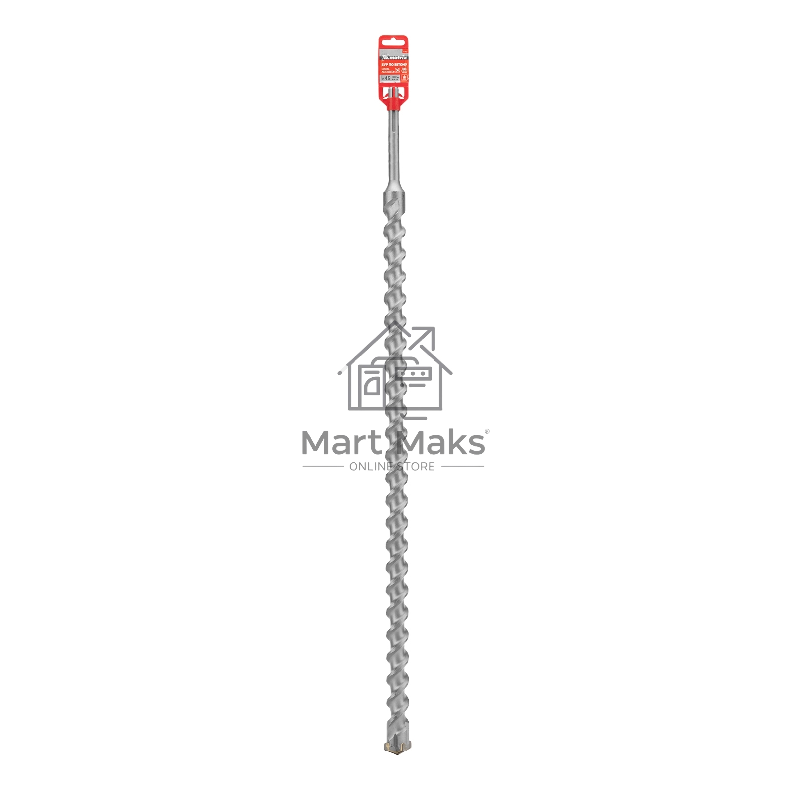 Бур по бетону Matrix, 45 х 1000 мм, SDS MAX c крестовой пластиной
