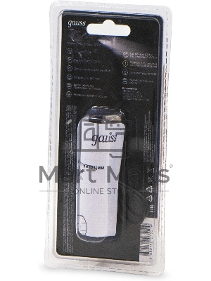 Фонарь ручной Gauss GFL207 черный 3Вт встроенный аккумулятор (GF207)