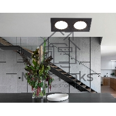 Светильник Ambrella light TN6615/2 BK черный IP44 GX53/2 max 15W 215*110*24