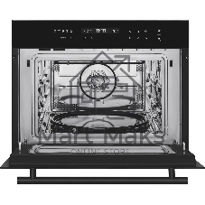 Духовой шкаф компактный встраиваемый с СВЧ Weissgauff OE 446 Black Edition черный