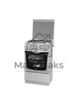 Плита газовая De Luxe 5040.37Г (КР) белый, конфорок 4 шт, духовка 43 л, 50 см x 85 см x 50 см