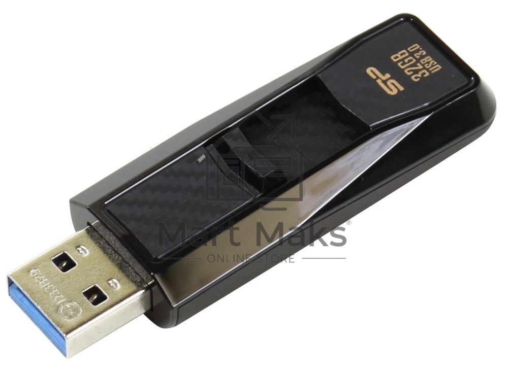 Флешка USB R/W 32Gb Silicon Power Blaze B50, USB 3.0, черный