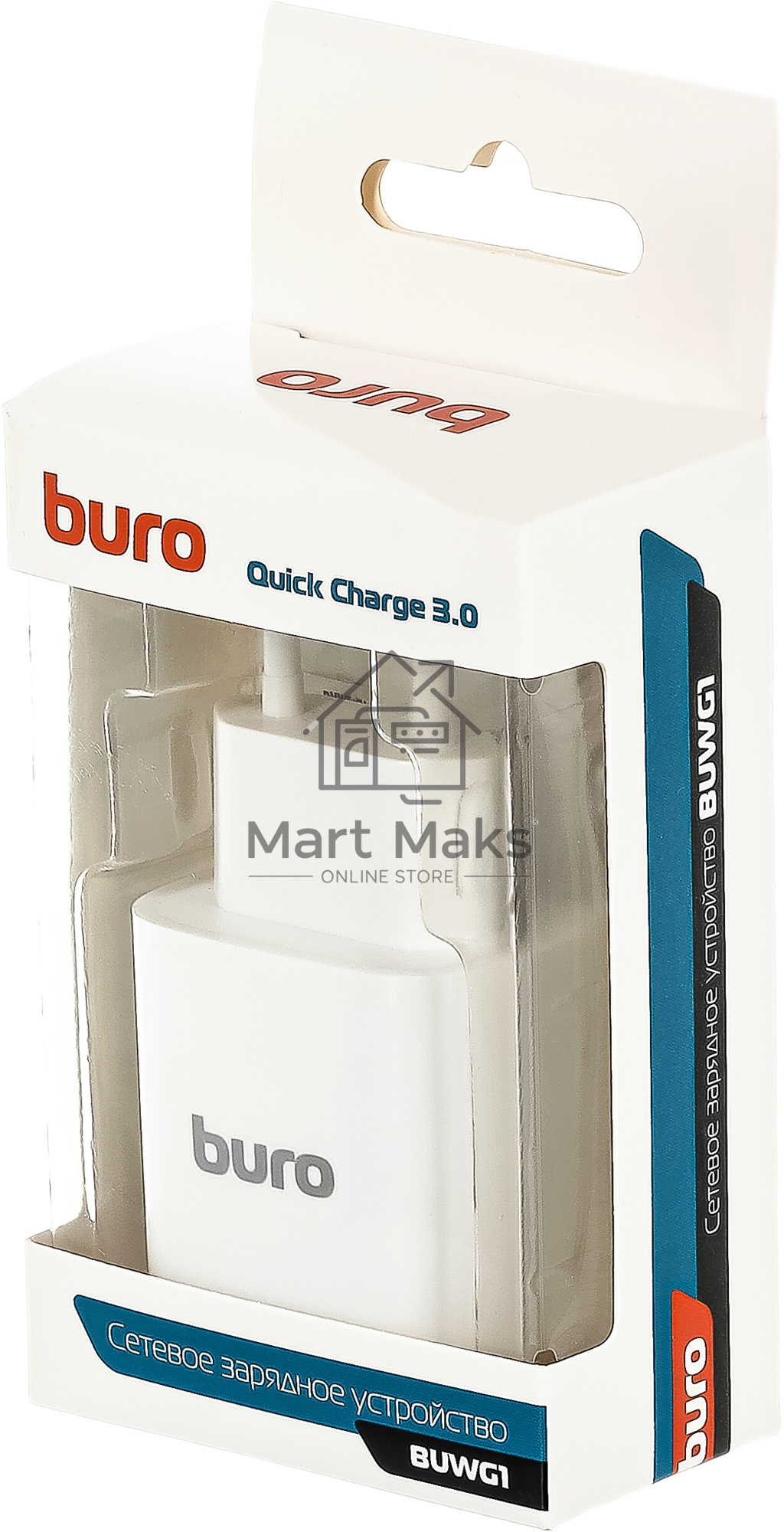 Сетевое зарядное устройство Buro BUWG1 3A QC белый