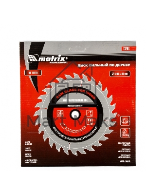 Диск Matrix Пильный по дереву, 200x32мм, 48 зубьев, + кольцо, 30/32 Professional