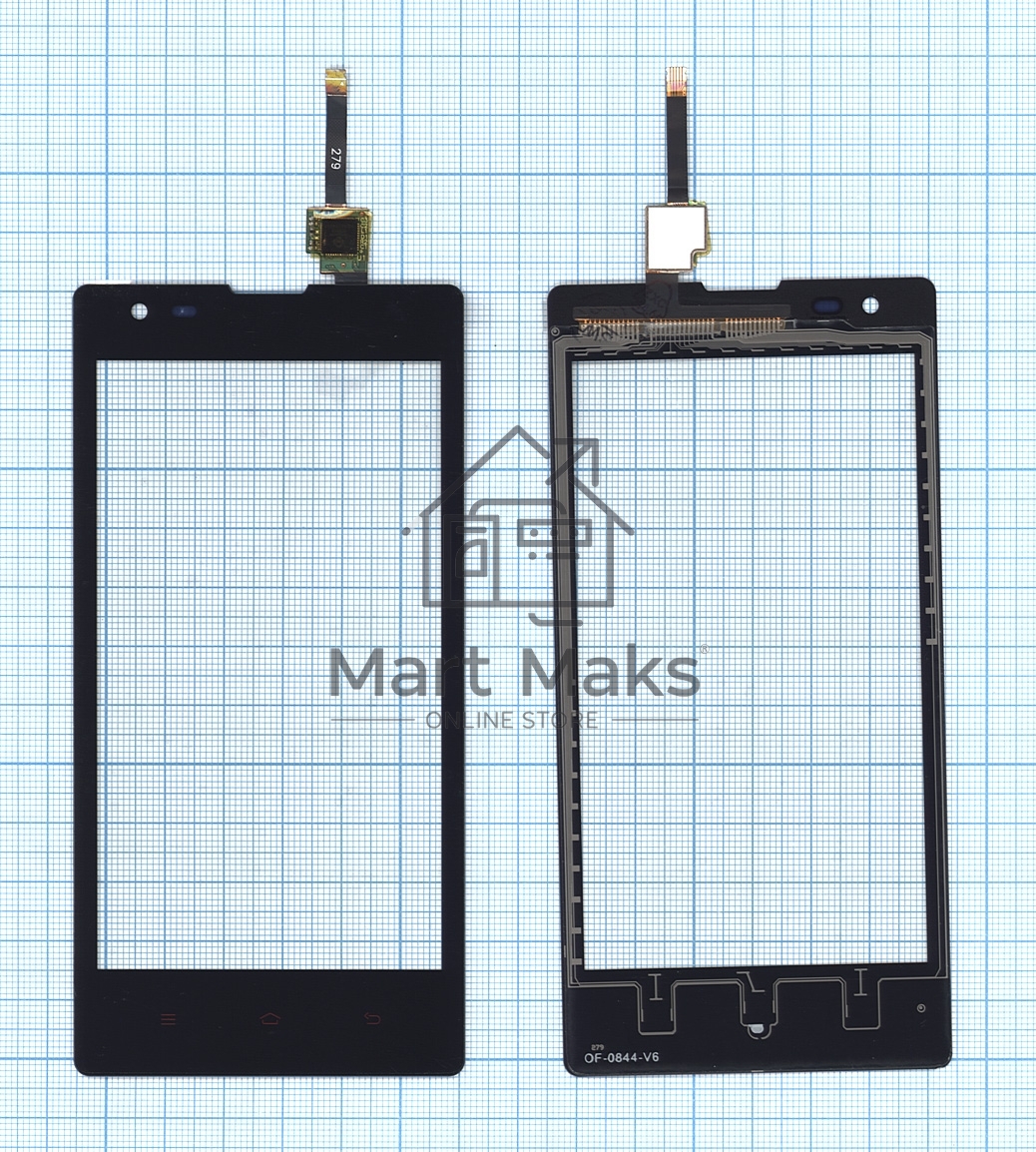 Сенсорное стекло (тачскрин) для Xiaomi Red Rice 1s, черное