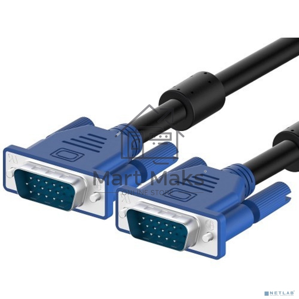 Кабель KS-is KS-456-10 VGA монитор видеокарта 15M-15M, 10м