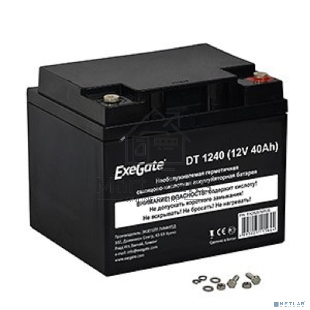 Батарея ExeGate DT 1240 (12V 40Ah), клеммы под болт М6