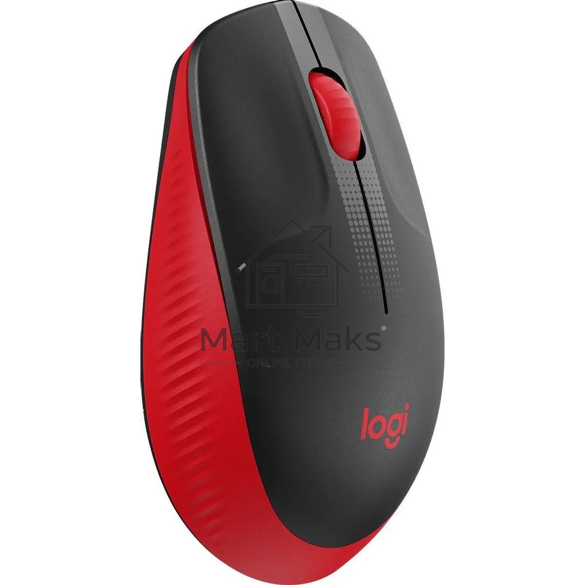 Мышь беспроводная Logitech M190 черный/красный, 1000 dpi, радиоканал, USB, кнопки - 3