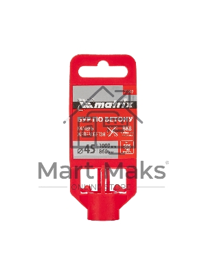 Бур по бетону Matrix, 45 х 1000 мм, SDS MAX c крестовой пластиной