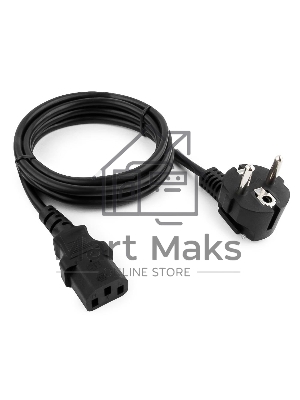 Кабель питания Cablexpert Россия PC-186-1.5-1.5M, Schuko-C13, 3x1.5мм2, 10A, с заземлением, медь, 1.5м, черный, пакет