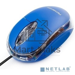Мышь проводная Гарнизон GM-100B синий, 1000 dpi, USB, кнопки - 3