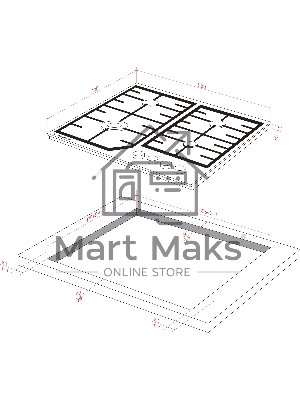 Варочная панель Kuppersberg FS 66 X газ, High-Tech, 58 см, автоматический электроподжиг, газ-контроль, форсунки под сжиженый газ, SABAF конфорки, чугунные решетки, цвет нержавеющая сталь, цвет фурнитуры черный