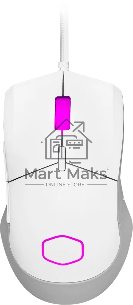 Мышь проводная Cooler Master MM-310-WWOL1 белый, 12000 dpi, USB Type-A, кнопки - 6