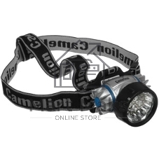 Фонарь Camelion LED5323-19Mx (фонарь налобн, металлик,19 ультра ярк LED, 4 реж, 3XR03 в компл, пласт, блис)