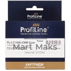 Картридж струйный ProfiLine ProfiLine для принтеров Brother PL-LC1100/LC980C DCP -145C/165C/195С/375CW MFC-250C/290C/DCP-6690CW Cyan водн