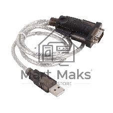 Кабель-адаптер USB AM <-> COM DB9M(RS232) Orient USS-101N18, chipset Prolific PL2303TA, поддержка Win 8/8.1, 1.8м, крепление винты