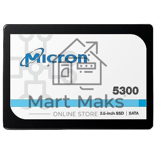 Накопитель SSD Crucial Micron 5300 PRO, 7680Gb, SATA III, R/W 540/520