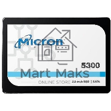 Накопитель SSD Crucial Micron 5300 PRO, 7680Gb, SATA III, R/W 540/520