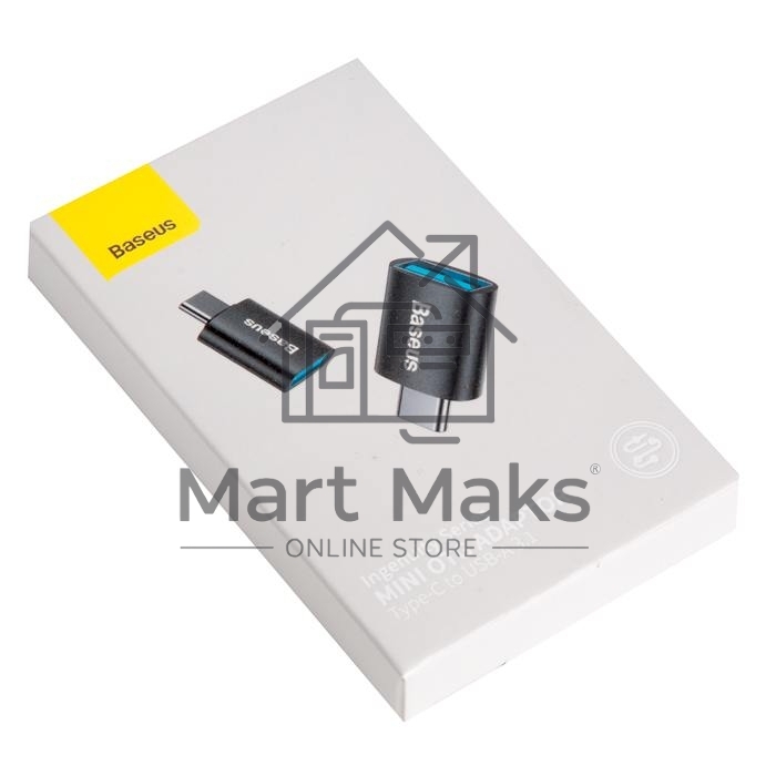 Переходник BASEUS Ingenuity Series Mini OTG, Type-C - USB-A 3.1, черный