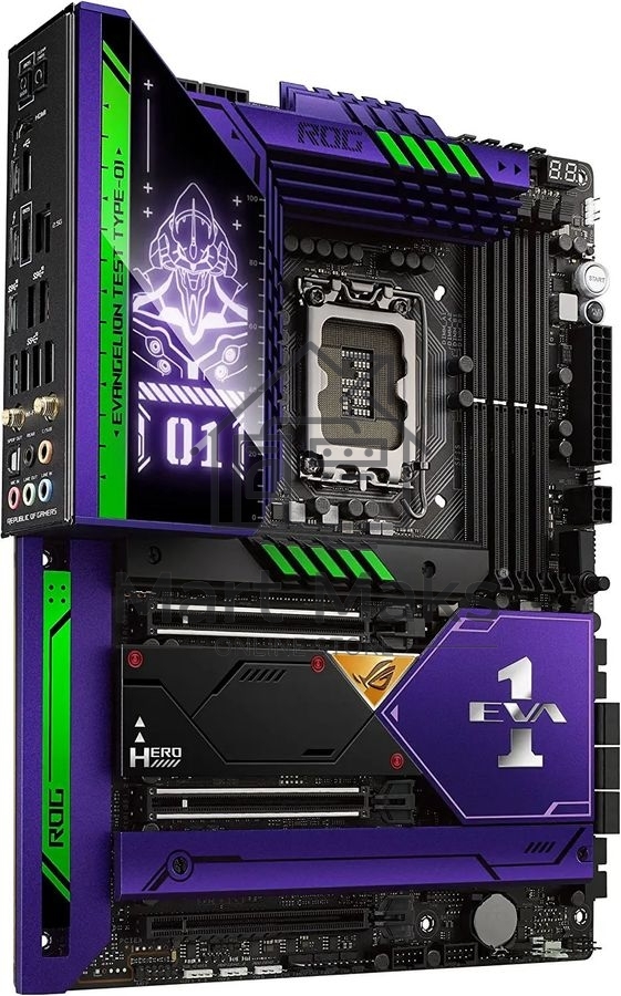 Наименование: Материнская плата ASUS ROG MAXIMUS Z690 HERO EVA, LGA 1700, Intel Z690, 4xDDR5, 6xSATA, 3xM.2, 1xPCIe 5.0 x16, 2x8 pin для питания процессора, 1xHDMI, 2xUSB Type-C, 1x 2.5Gb LAN, 4xUSB-A 3.2 Gen 2, 3xUSB-A 3.2 Gen 1, 3x3.5 мм, 7.1, ATX
