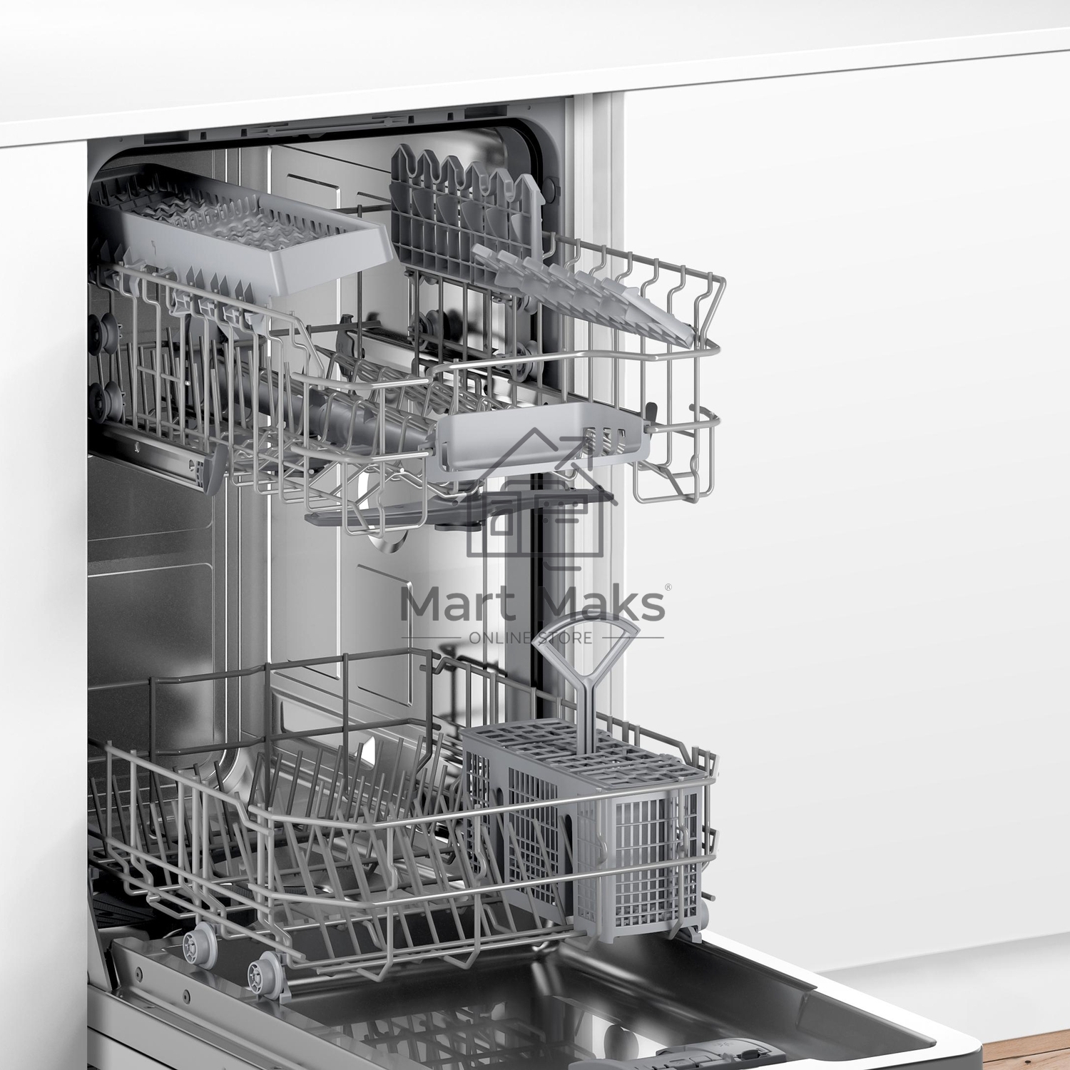 Встраиваемая посудомоечная машина Bosch SPV2IKX10E, черный, 44.8 см, 9 компл., 48 дБ, класс A+