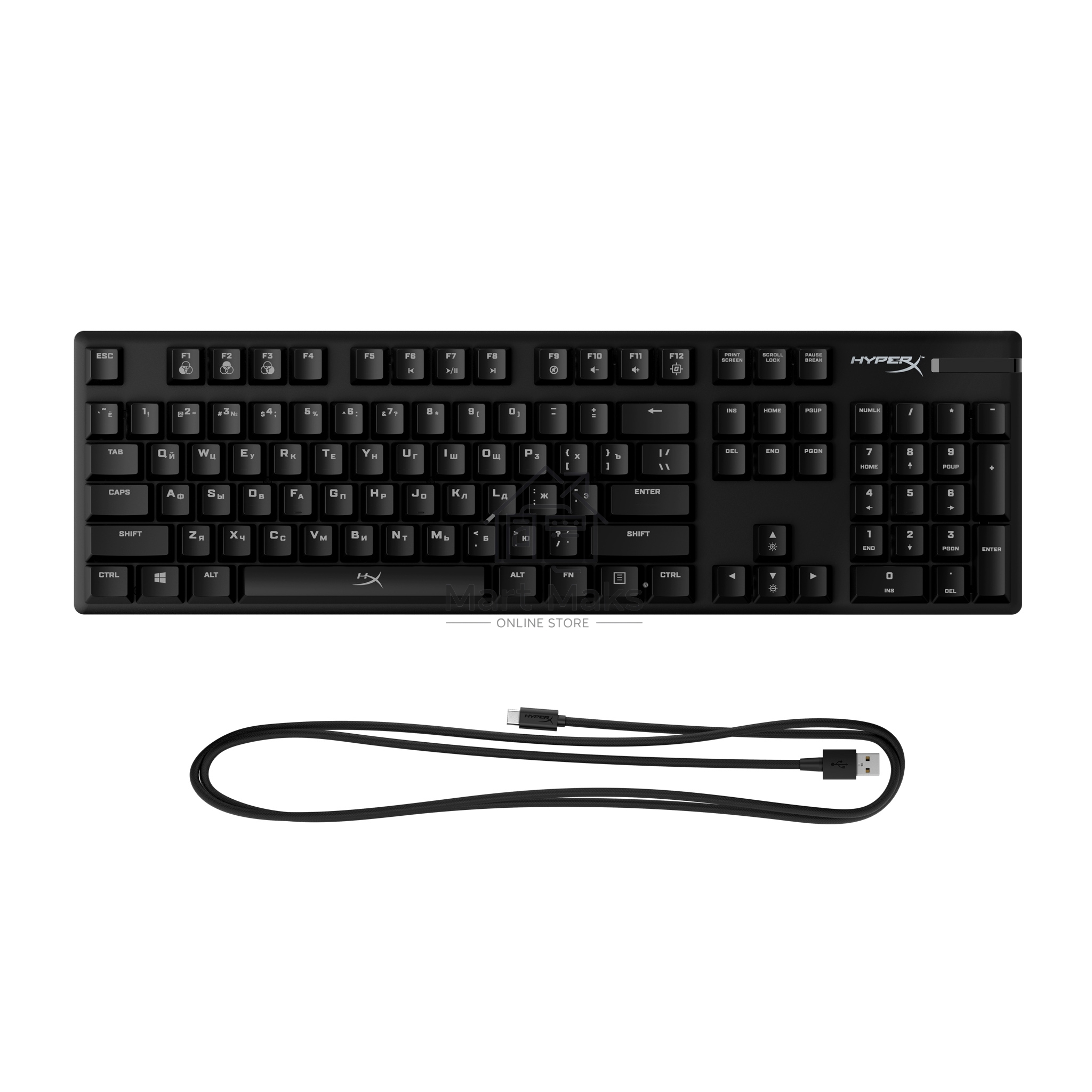Клавиатура HyperX Alloy Origins (4P4F6AA#ABA) проводная, USB, черный