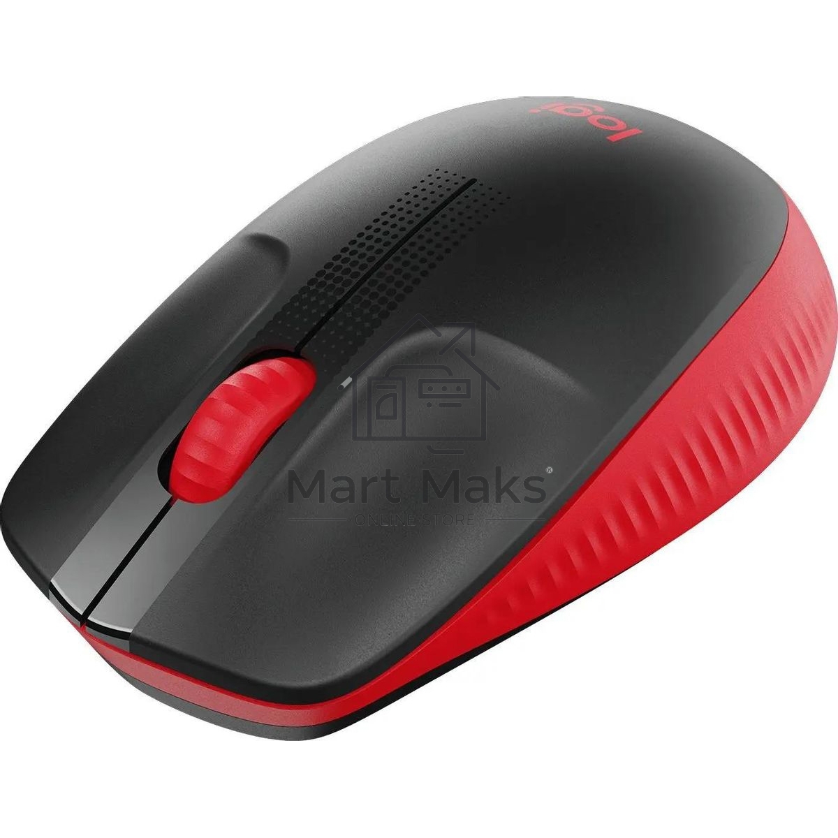 Мышь беспроводная Logitech M190 черный/красный, 1000 dpi, радиоканал, USB, кнопки - 3