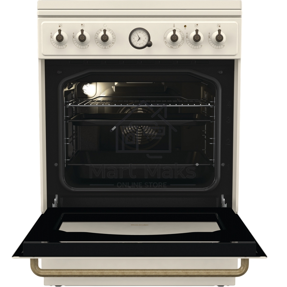 Плита комбинированная Gorenje GKS6C71CLI бежевый, конфорок 4 газовых, духовка 71 л, 60 см x 85 см x 60 см