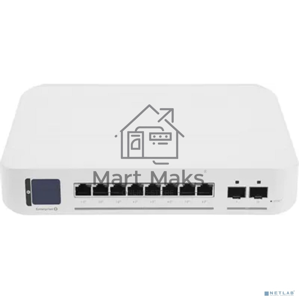 Коммутатор PoE в стойку Ubiquiti UniFi Switch Enterprise 8 PoE [USW-Enterprise-8-PoE] 8х 2.5G RJ45, 2х 10G SFP+, раздача 120 Вт