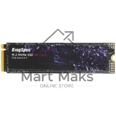 Накопитель SSD KingSpec NE-256, 256Gb, M.2 2280, PCIe 3.0 x4, NVMe, R/W 2000/1300