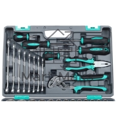 Набор инструментов Stels 141041/2'' 1/4'' CrV пластиковый кейс  76 предм.