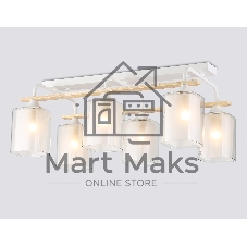 Светильник Ambrella light TR3033247/6 WH/WD белый/дерево E27/6 max 60W 580*340*245
