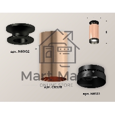 Светильник Ambrella Light XS6326100 PPG/PBK золото розовое полированное/черный полированный MR16 GU5.3 (N6902, C6326, N6131)
